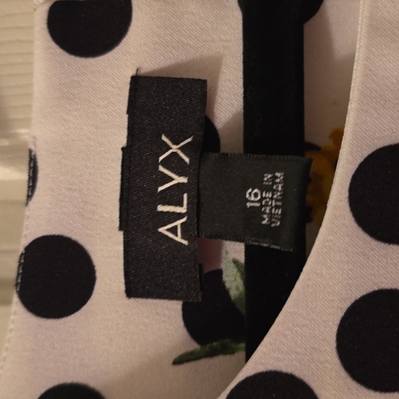 ALYX DRESS WOMEN'S PLUS BLACK & WHITE FLORAL POLKA-DOT SLEEVELESS DRESS SIZE 16 - Picture 6 of 16